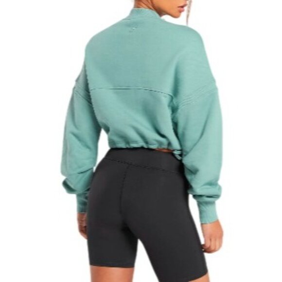 Gymshark Women's Large Loopback Seafoam Green Pullover Sweatshirt Long Sleeve - Picture 2 of 16